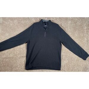 Banana‎ Republic Quarter Zip Pullover Sweater Mens XL Black PolarTec Fleece